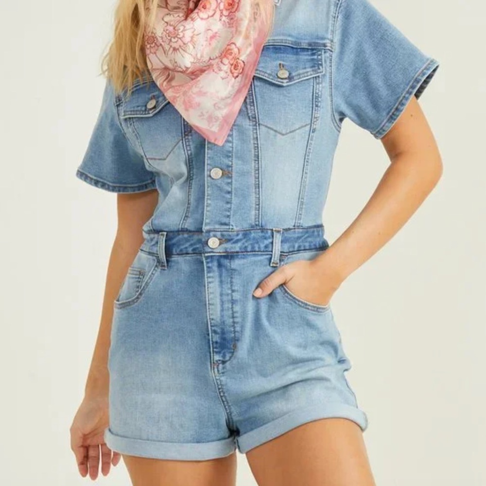 Altar’d State Denim Romper/Jumpsuit size XS